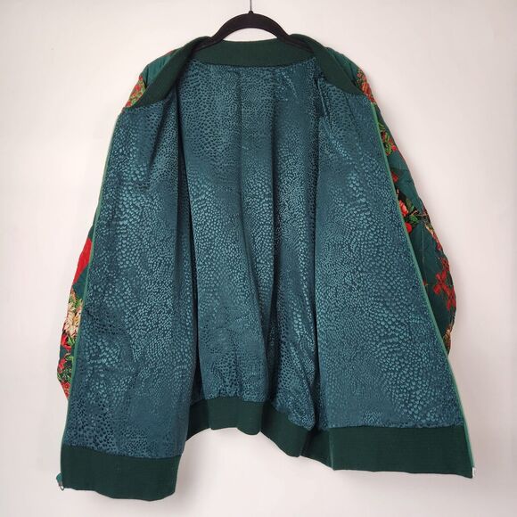 VTG Quilt Coat Holiday Event Piece Art To Wear Festive Chunky Christmas‎ Chore - Picture 10 of 16